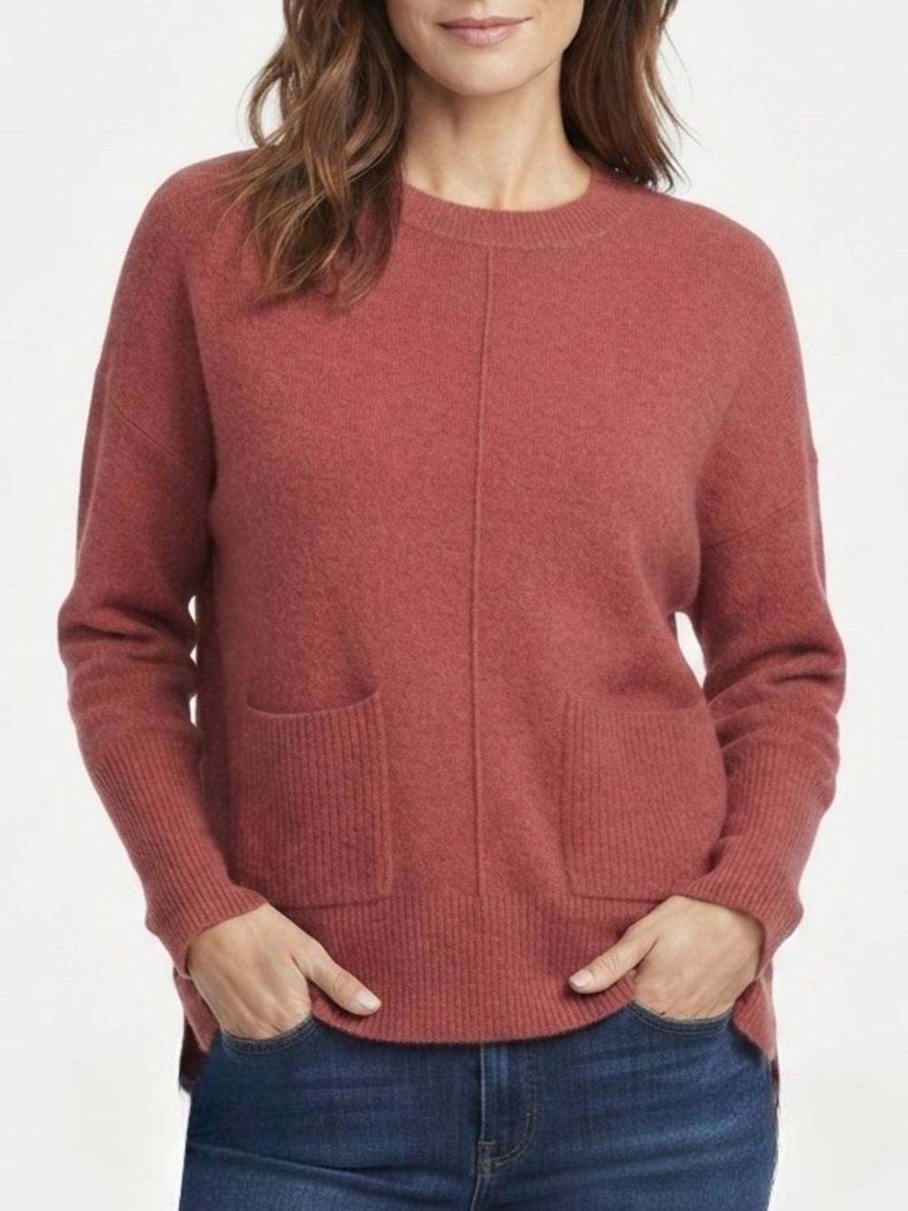 Tahari Pure Luxe 100% Cashmere Sweater Size S Pullover High Low